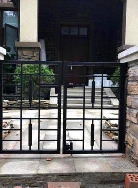 户园外12951庭院门铁艺大别门四折门墅花小门院子门小铁门栅栏家