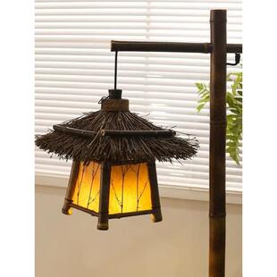 复古落地台灯具夜灯民宿书房茶室氛小围中式灯个性YMR客厅灯竹灯