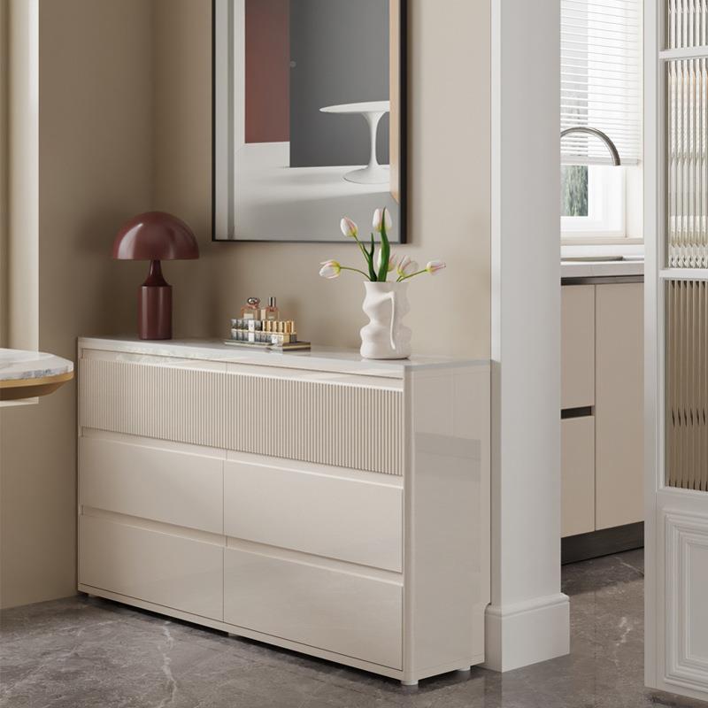 极简超薄实卧室斗视柜30KCP床尾纳八收斗靠墙窄电抽屉置物柜25C木