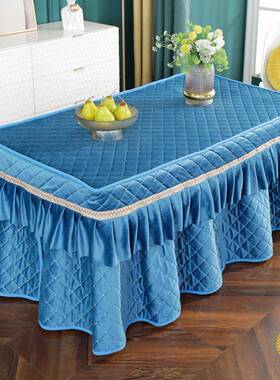 ?形新款裙电炉方罩烤罩套火加厚双面暖绒电取暖被81237长茶几罩火