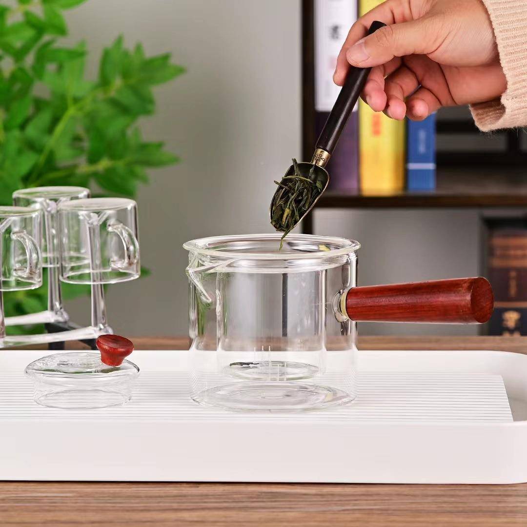 温耐高玻璃过滤泡茶壶生壶侧把茶壶煮KEM茶器花茶壶茶冲茶养器具