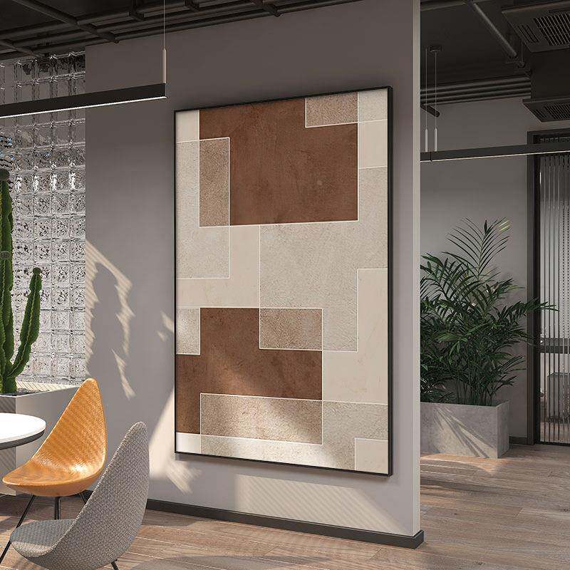 地静现代何简约客厅装饰画创意抽象几落画沙归发背景摆画QX202204