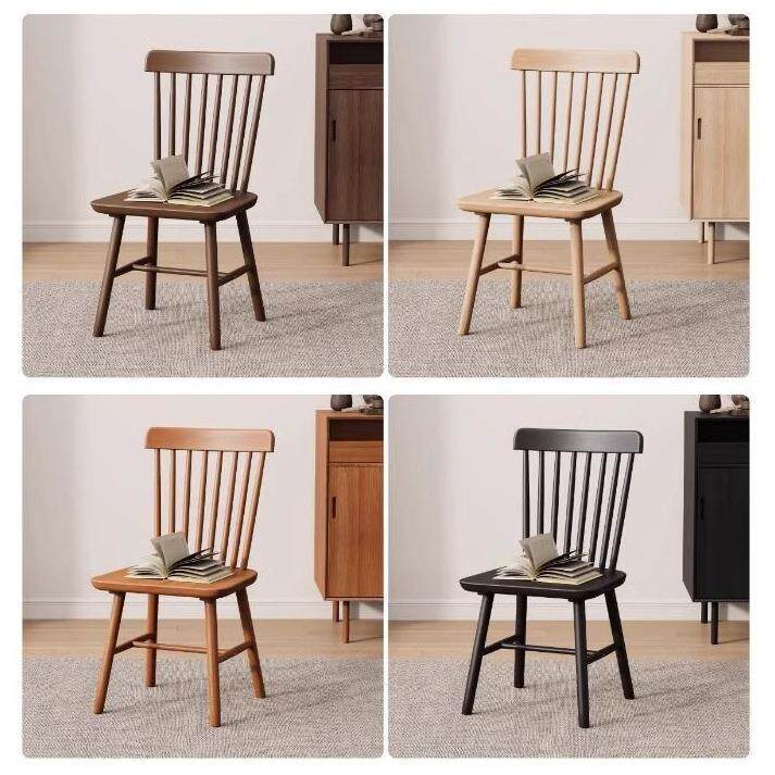 实木XCK中温莎椅子靠背椅款书房家用古餐桌椅新式复古餐厅美商用