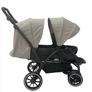 双胞婴儿推车后坐轻便折可叠双胎人坐躺推车二胎大小宝宝前93455
