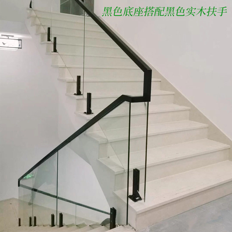 不锈钢免打孔玻璃底座玻璃无框夹柱脚固定配件商场护栏底座2050g