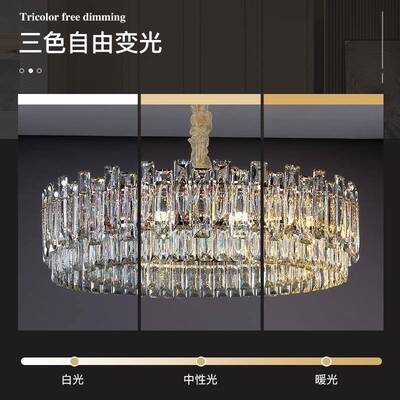 轻奢水晶吊灯客厅灯主灯2025年新款现代简约大气餐厅卧室别墅灯饰