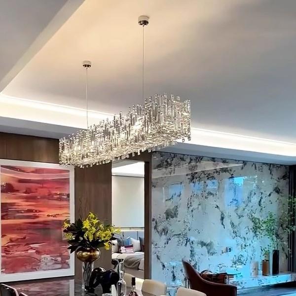 饭桌设计师奢款意式轻餐厅吊灯现代JGO简约水晶吧台餐灯家用厅灯