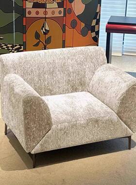 意式极休闲沙发椅设简计师风沙款可旋转扶手中古jdx20250单人休闲