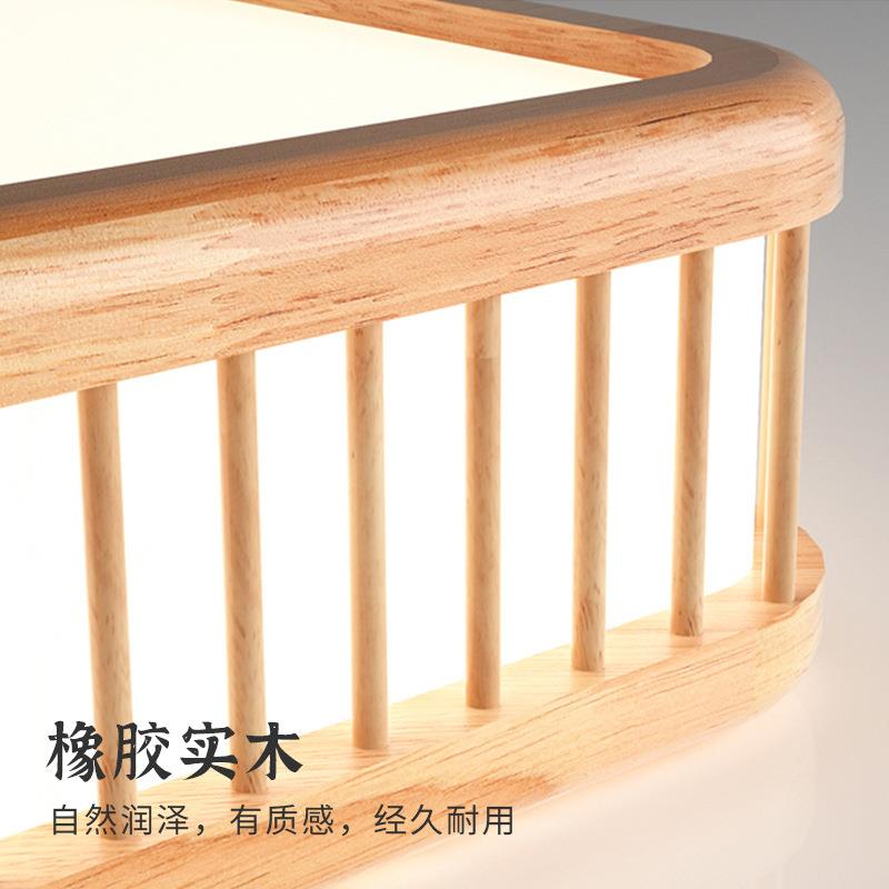 日吸顶灯实木灯室榻榻灯客厅卧室式米原6543木灯具房间和灯书房灯