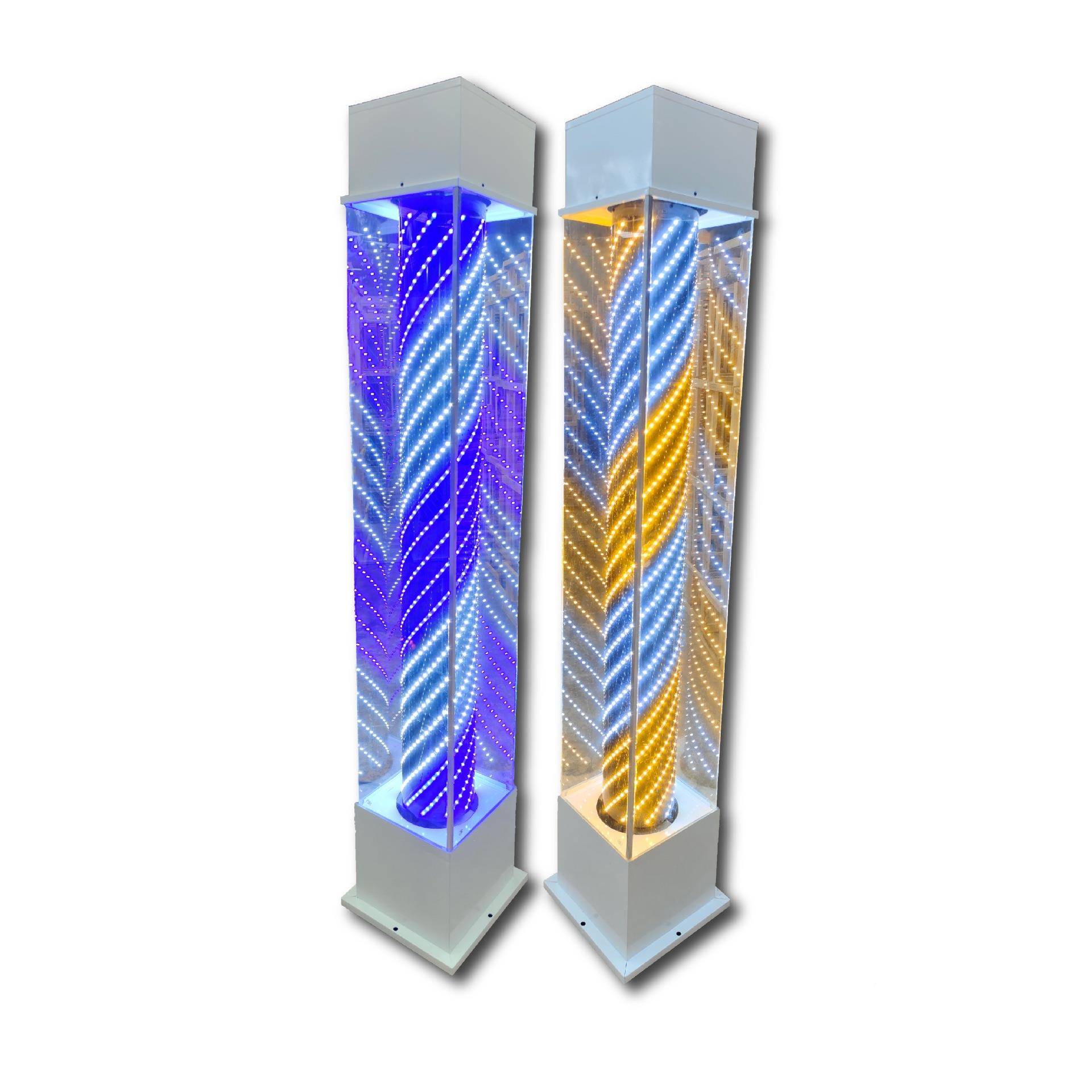 理店美发落转发地廊户外旋转钢化玻璃高亮MYP灯炫彩LED发大转灯