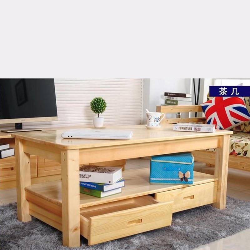 现代简约实木电视柜茶几组合客厅卧室伸缩液晶