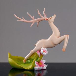 美NOW式麋鹿酒红架酒柜装品摆餐件欧式客厅玄关厅酒置饰物架摆设