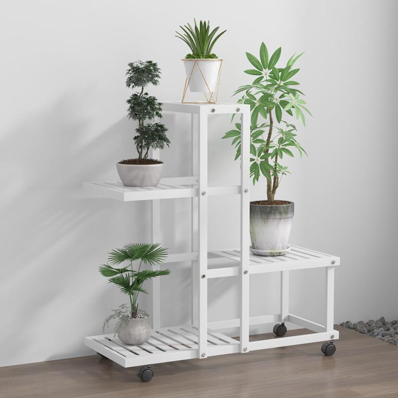 台铁艺落地多层阳花架客厅现代简约花盆架JXY萝置绿物架一体收纳