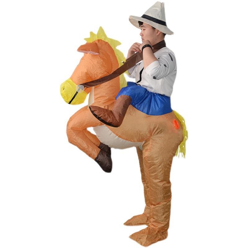 小毛驴GCK充服游装乐园充气马服人偶气演出表服装服饰万圣节玩偶