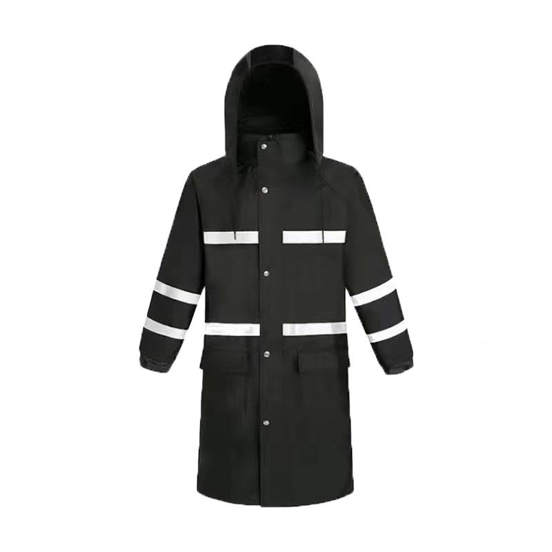 连体雨衣黑色反雨光长款雨衣两条光条雨户反外工作XTO衣男女款防