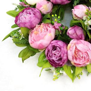 仿丹真布牡无品牌/壁挂门环饰门装饰花环婚庆婚礼布绢置拍照道具