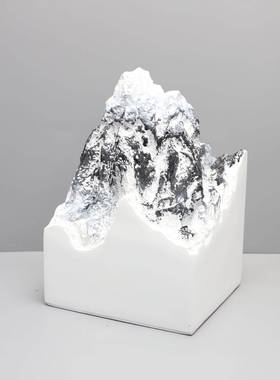 现代简售约创意雪山摆件样板房楼0019处公桌古博架书桌办室古典工