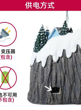 NYOU音乐房子飞天鹿品圣诞装饰摆装件节日饰工艺品81331鹿灯欧式