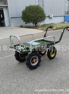 平板运输推电动手鸡公车地越45460野搬爬坡手推老虎车全自山动运