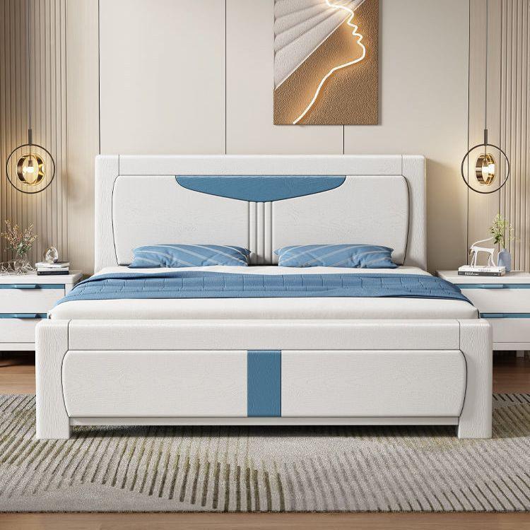 全实床无品牌/白色榫卯结构.8米主卧人大床1现代木简约橡木双储物