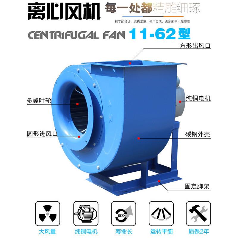 九洲风道机1162离心风机厨房ITH专用-管抽排烟排尘导流蜗牛风风机
