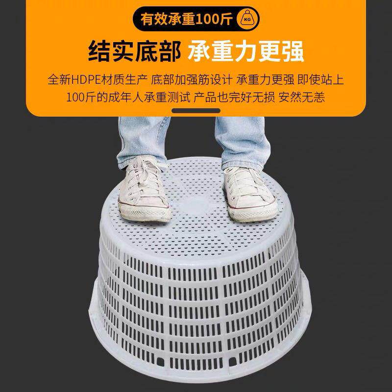 椭蔬菜无品牌/果周转箱圆筐形箩筐西瓜水产海鲜葡萄采摘鱼篓塑料