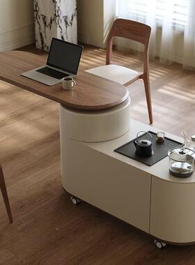 移动茶现代简约泡ZKM茶桌旋转茶轻奢沙发边柜新阳款客厅台小台型