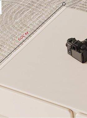 电视柜型现代简约茶几组合家用厅小户落地法式奶圆油83601风角白