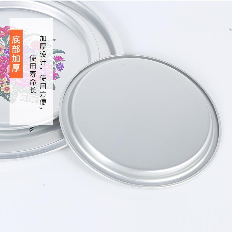 韩式白铝盘烤肉小吃圆盘用料理烤肉店盘子铝盘家餐水果平底盘