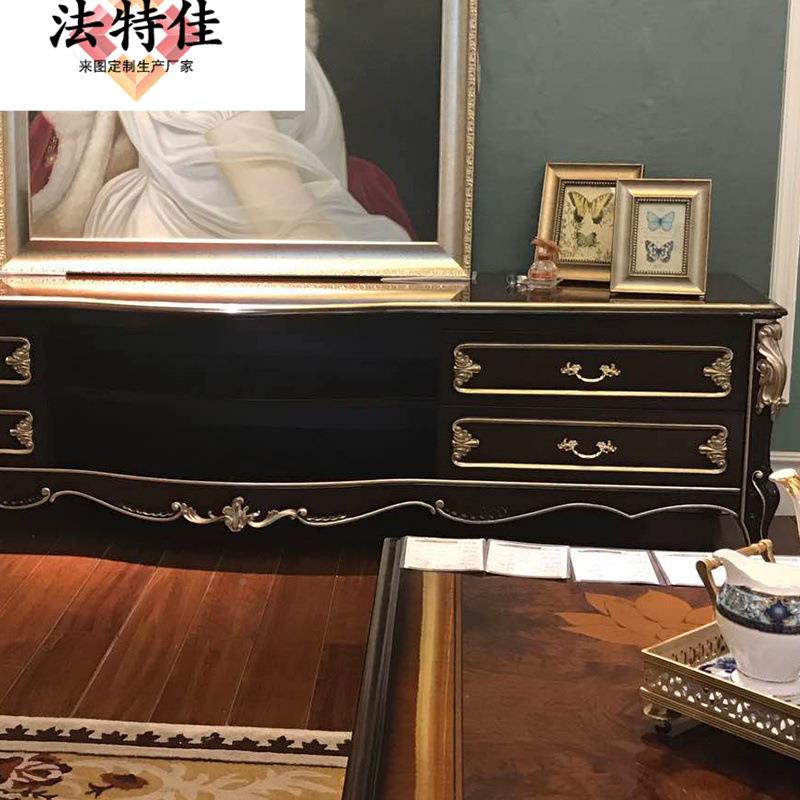 古具典餐厅家新实木手雕花厅柜工矮柜电PBE视柜