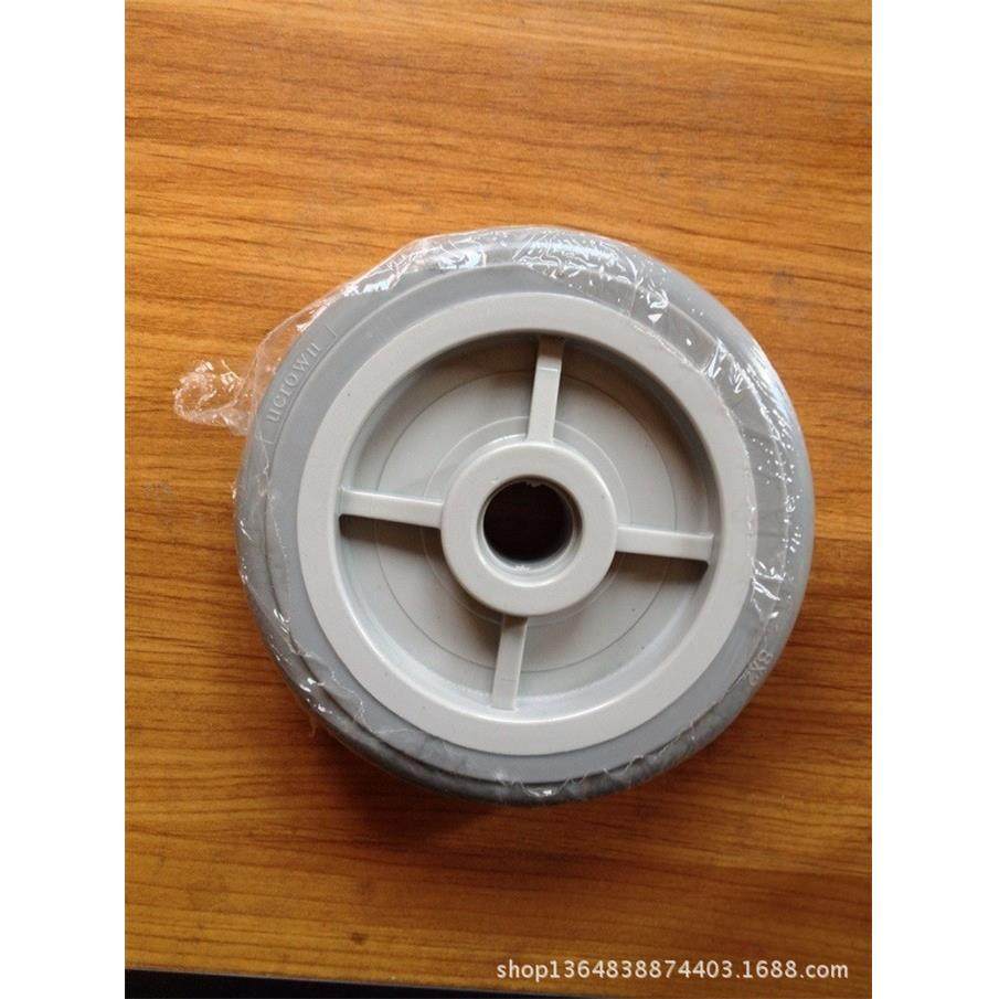 脚轮8寸重型人造胶万向优冠PRC脚轮轮静轮橡轮胶音TPR轮子
