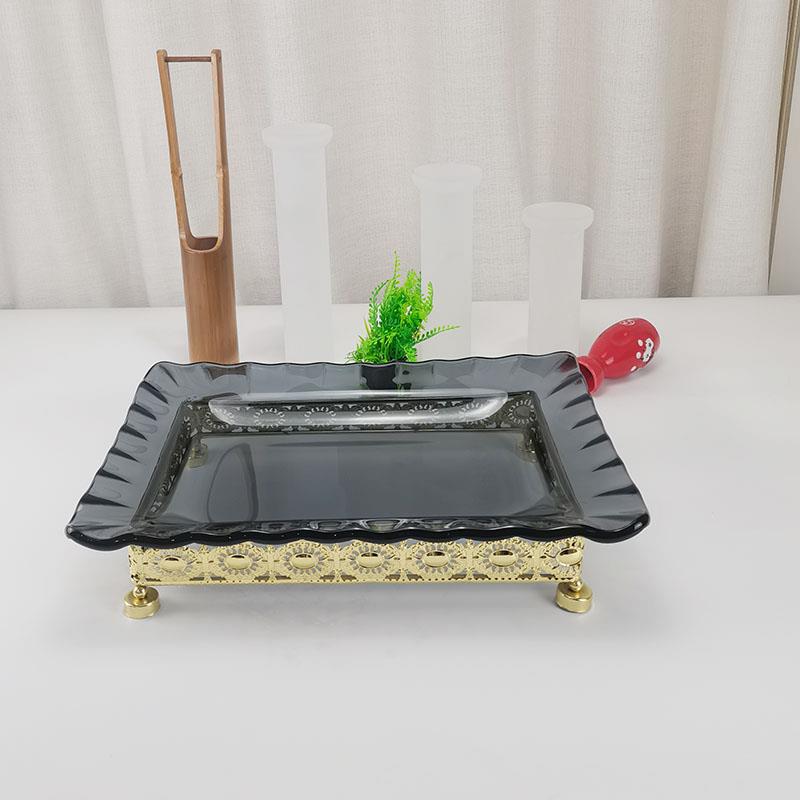 玻璃自助餐水盘商用凉菜示餐厅餐具皿器无品牌/长方形自盘助带果