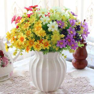 仿真玫瑰花装束假花ZID干花客件厅摆设餐桌盆栽插花塑花料花绢艺