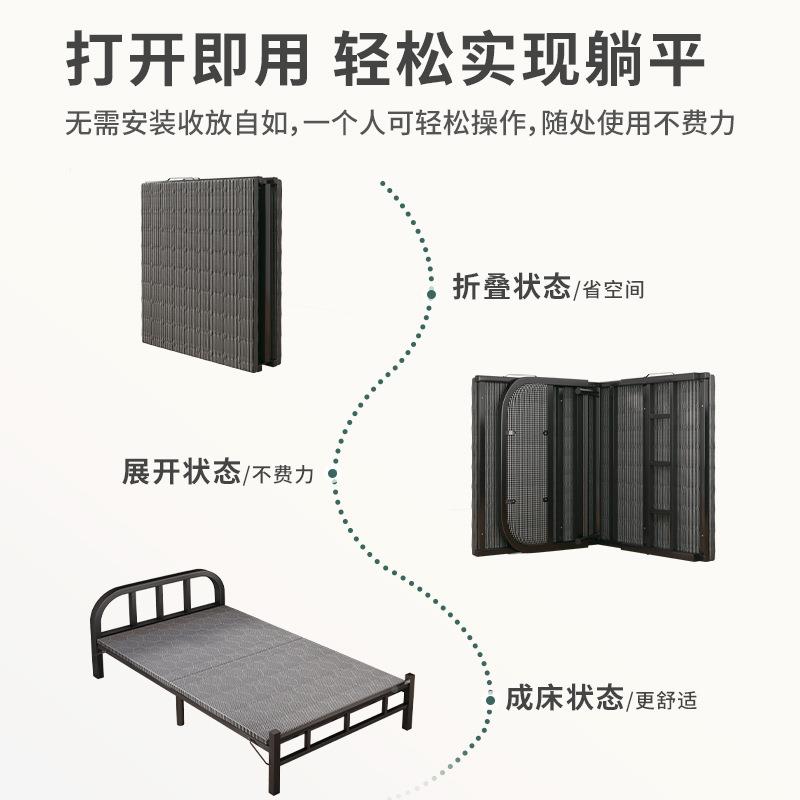 T253折叠床单人午床家用简易休床1硬米加固宿舍小床成人出租房板