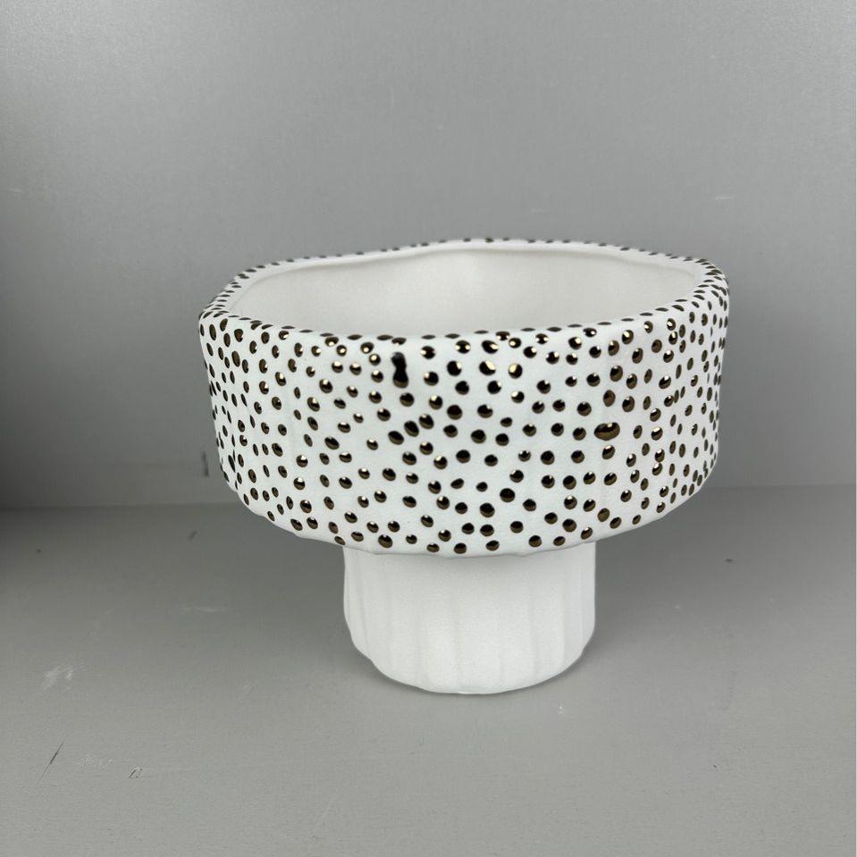 简欧极现代白色陶花瓷高脚花盆意式饰简插器客厅家ABN居品花瓶摆