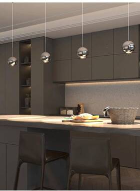 头餐厅现床吊灯卧室明眸小吊灯49119简约长代线球形可旋转升降吧