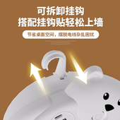 可收纳线插座面板多功能带USB多孔插排插板卡通家用带长线延长线