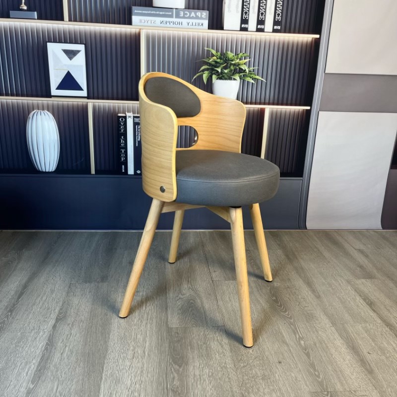 可旋转欧美实木休闲椅书桌椅梳妆凳子化妆椅学习椅子书房餐桌椅