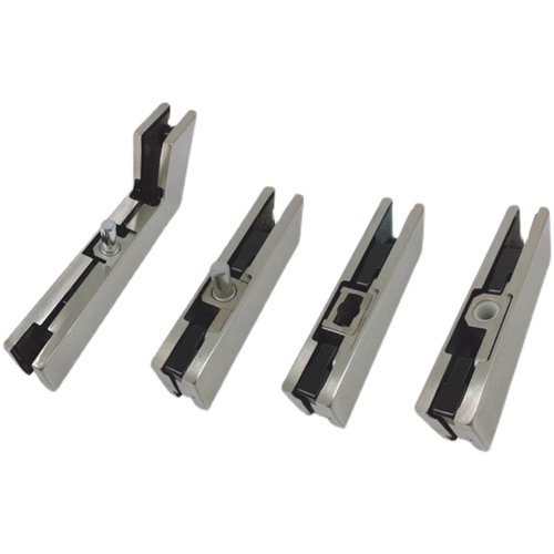 15~19mm钢化玻璃门夹上下顶曲小夹皇冠地弹簧通用型一字夹上下夹