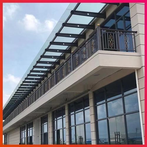 钢梁H型雨棚幕墙牛腿工字爪件挑梁支架门头钢架定做T加厚玻璃点式