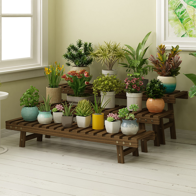 免安装实木花架子一层室内客厅多肉盆栽阳台置物架花凳落地式简约,住宅家具,花架/花几,淘宝优惠券,粉丝福利购,淘宝优惠卷