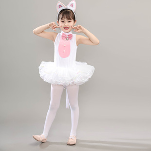 儿童小猫演出服波斯猫学猫叫舞台表演服装幼儿园动物可爱花猫舞蹈