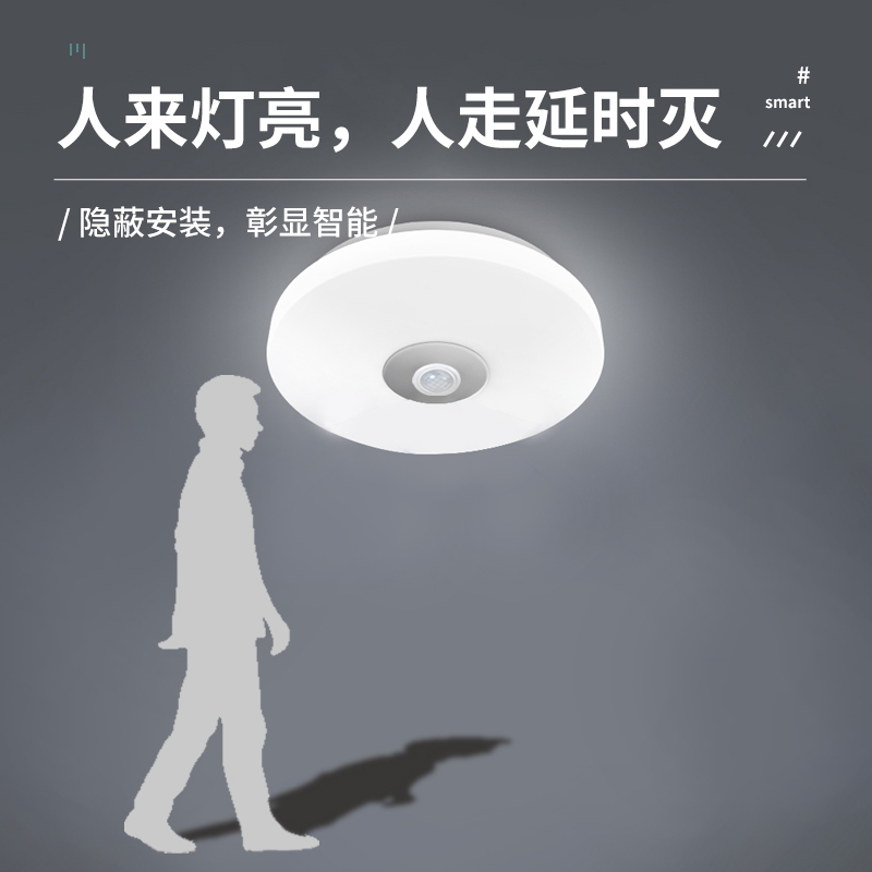分体220V人体红外线感应开关模块LED灯带吸顶式楼道光控延时开关
