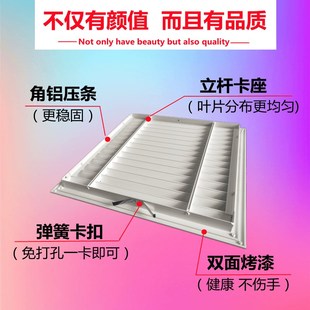 饰网片检修口地暖分水器罩 定制暖气罩家用铝合金百叶窗通风遮挡装