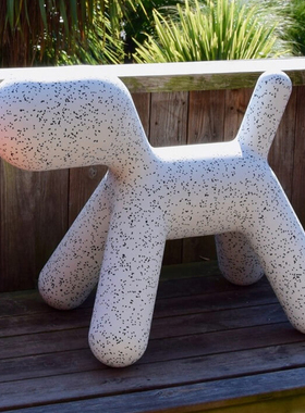 意大利玻璃钢Puppy斑点狗儿童椅幼儿园狗狗动物摆件magis小狗凳子