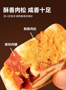 沈小善肉松车轮面包全麦列巴早餐欧包吐司鸡胸肉脯营养代餐小零食