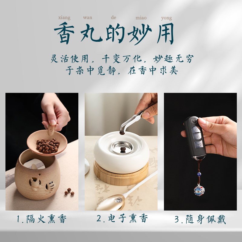 现货速发古方手工香丸合香鹅梨帐中香随身佩戴香囊球蜜丸二苏旧局