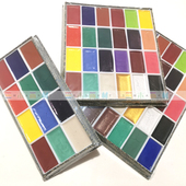 天雅J类矿物颜料12色24色30色国画颜料 天雅方形颜彩岩彩画固体色
