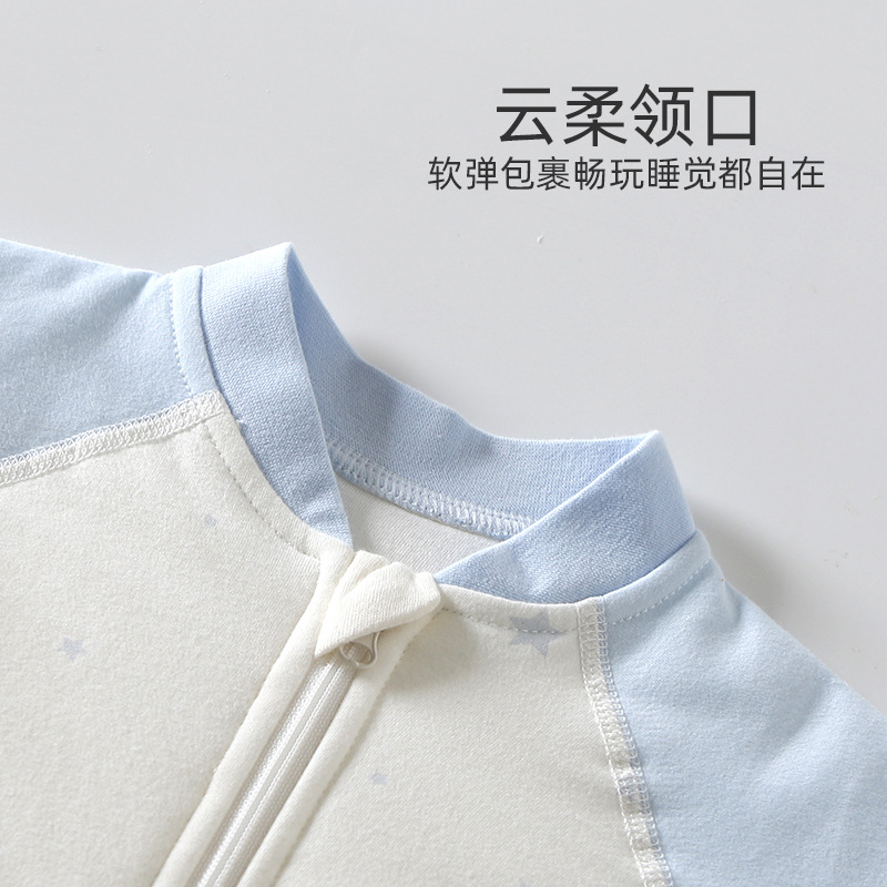 婴儿睡袋秋冬a类40g薄棉连体睡衣婴儿衣服保暖宝宝防踢被儿童睡袋