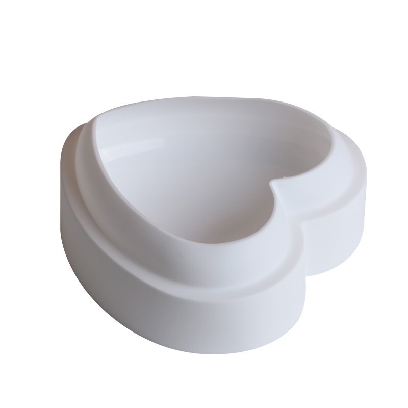 白色大爱心慕斯硅胶蛋糕模具 烘焙diy巧克力法式甜点模具翻糖工具